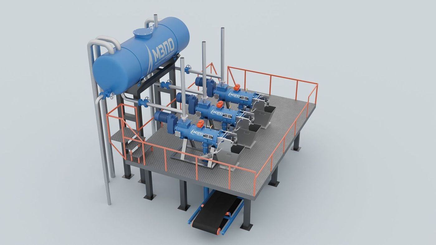 Цех разделения навоза.